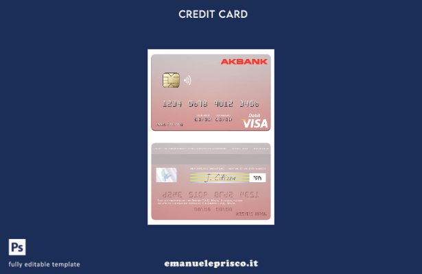 stile verificato Malta Akbank T.A.Ş. modello di carta di debito Visa